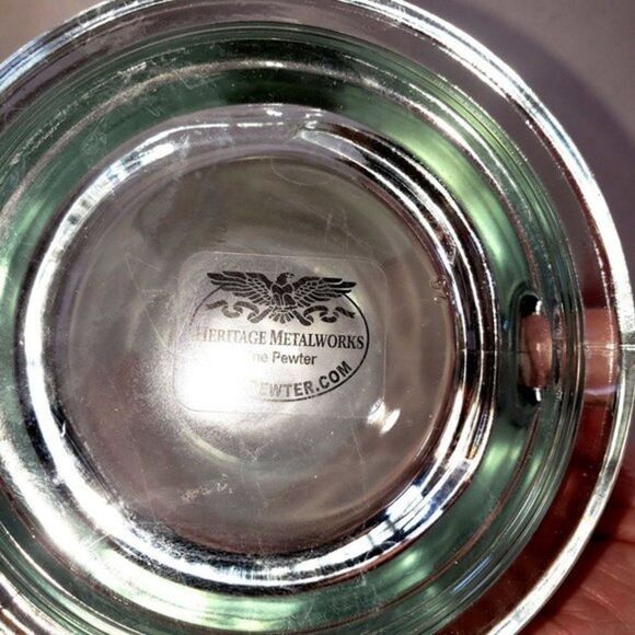 heritage metalworks pewter/glass moose stein/mug - Picture 6 of 6